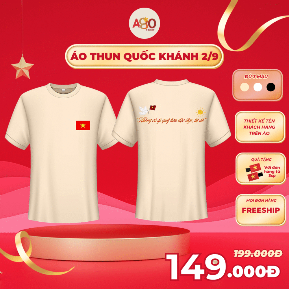Áo thun Không gì quý hơn độc lập tự do